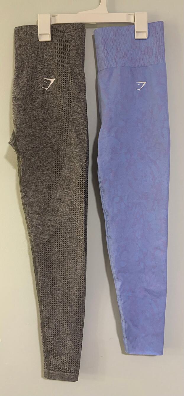 Gymshark Seamless Leggings Lot of 2 Women's Small Purple Gray High Rise